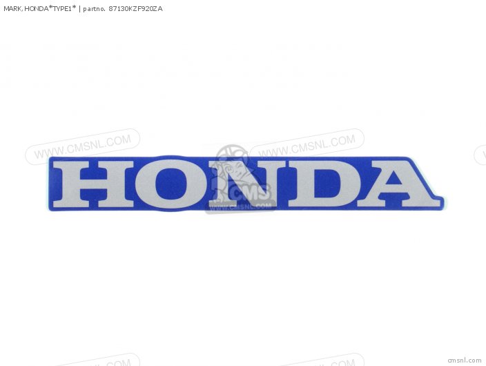 Honda MARK,HONDA*TYPE1* 87130KZF920ZA