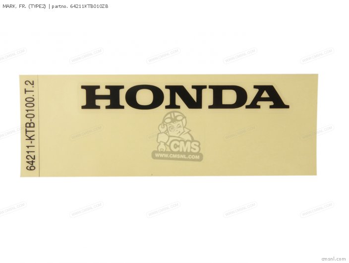 Honda MARK HONDA*TYPE2* 64211KTB010ZB