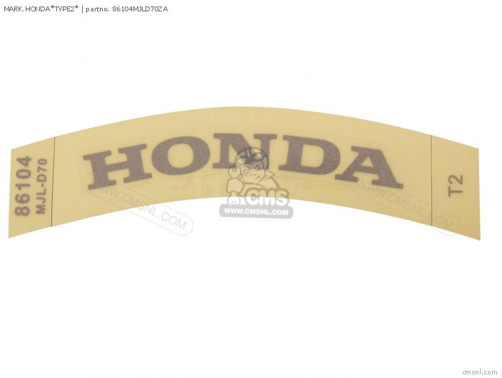 Honda MARK,HONDA*TYPE2* 86104MJLD70ZA