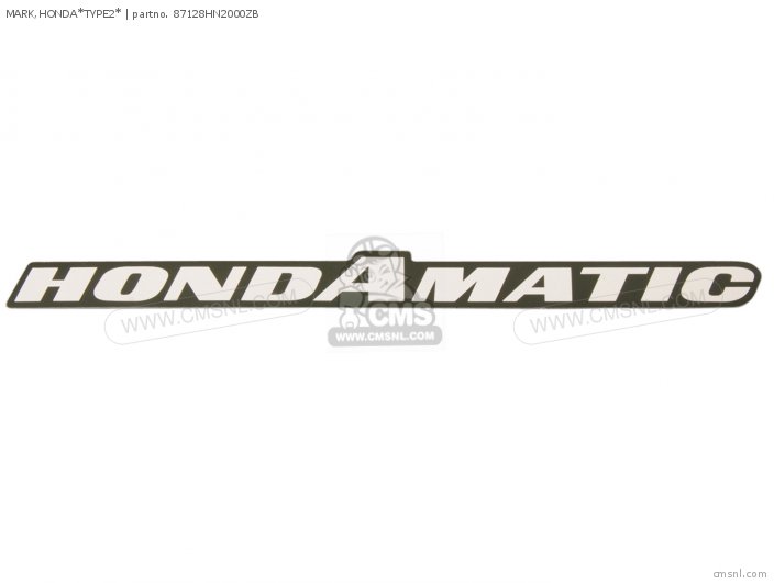 Honda MARK,HONDA*TYPE2* 87128HN2000ZB