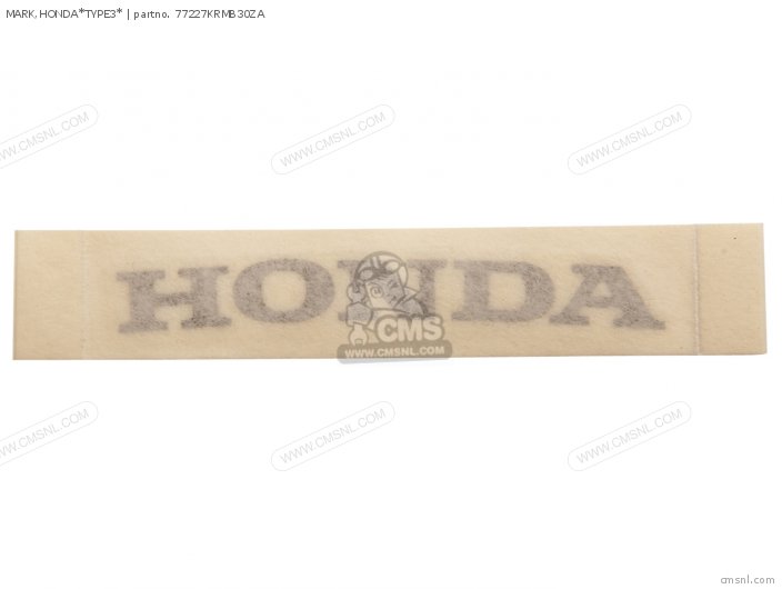 Honda MARK,HONDA*TYPE3* 77227KRMB30ZA