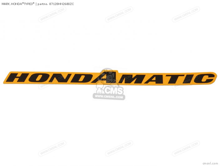 Honda MARK,HONDA*TYPE3* 87128HN2680ZC