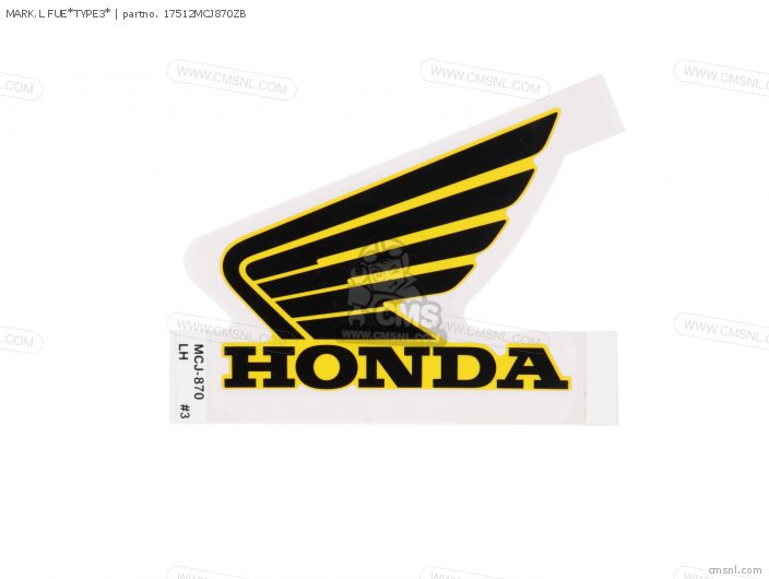 Honda MARK,L FUE*TYPE3* 17512MCJ870ZB