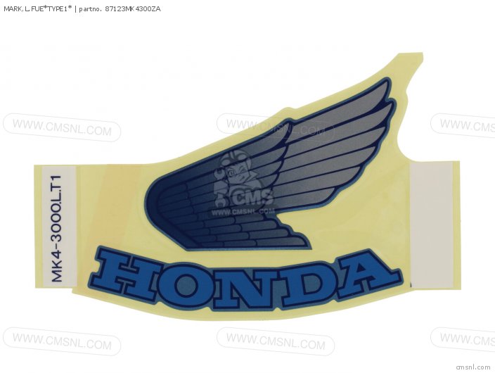 Honda MARK,L.FUE*TYPE1* 87123MK4300ZA