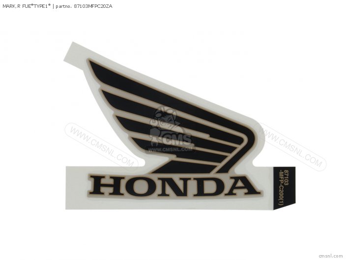 Honda MARK,R FUE*TYPE1* 87103MFPC20ZA