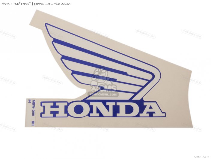 Honda MARK,R FUE*TYPE6* 17511MBWD00ZA