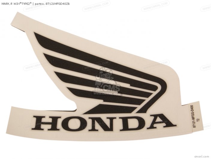 Honda MARK,R WIN*TYPE2* 87121MFGD40ZB