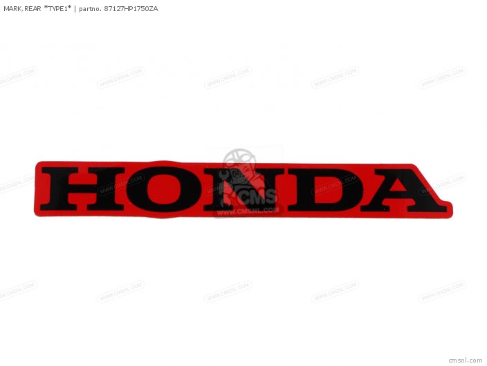 Honda MARK,REAR *TYPE1* 87127HP1750ZA