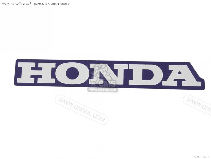 Honda MARK,RR CA*TYPE2* 87125MAN600ZB