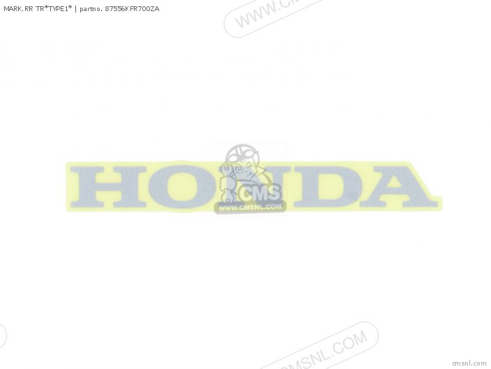 Honda MARK,RR TR*TYPE1* 87556KFR700ZA