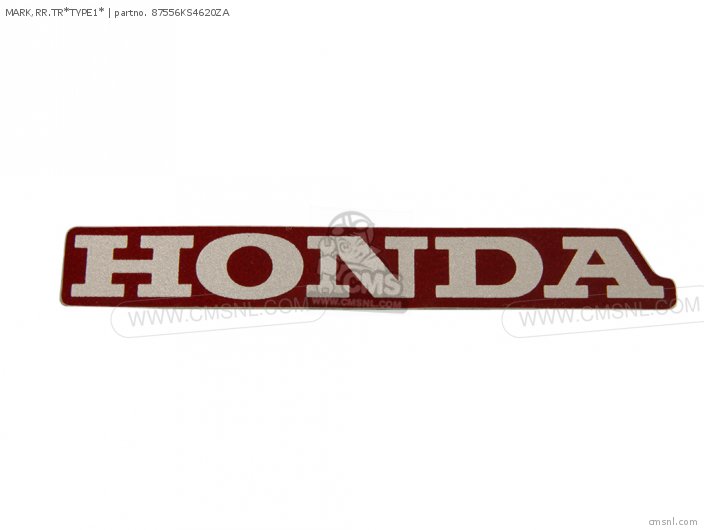 Honda MARK,RR.TR*TYPE1* 87556KS4620ZA