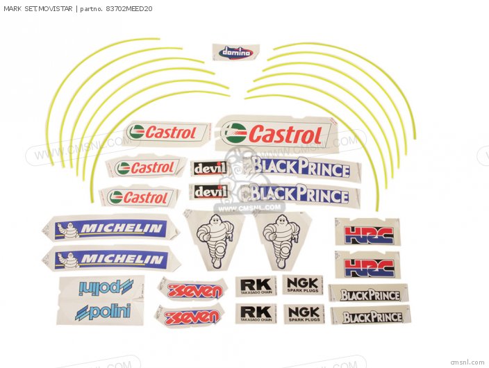 Honda MARK SET,MOVISTAR 83702MEED20