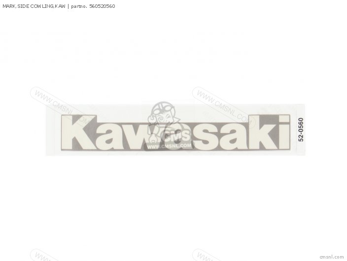 Kawasaki MARK,SIDE COWLING,KAW 560520560