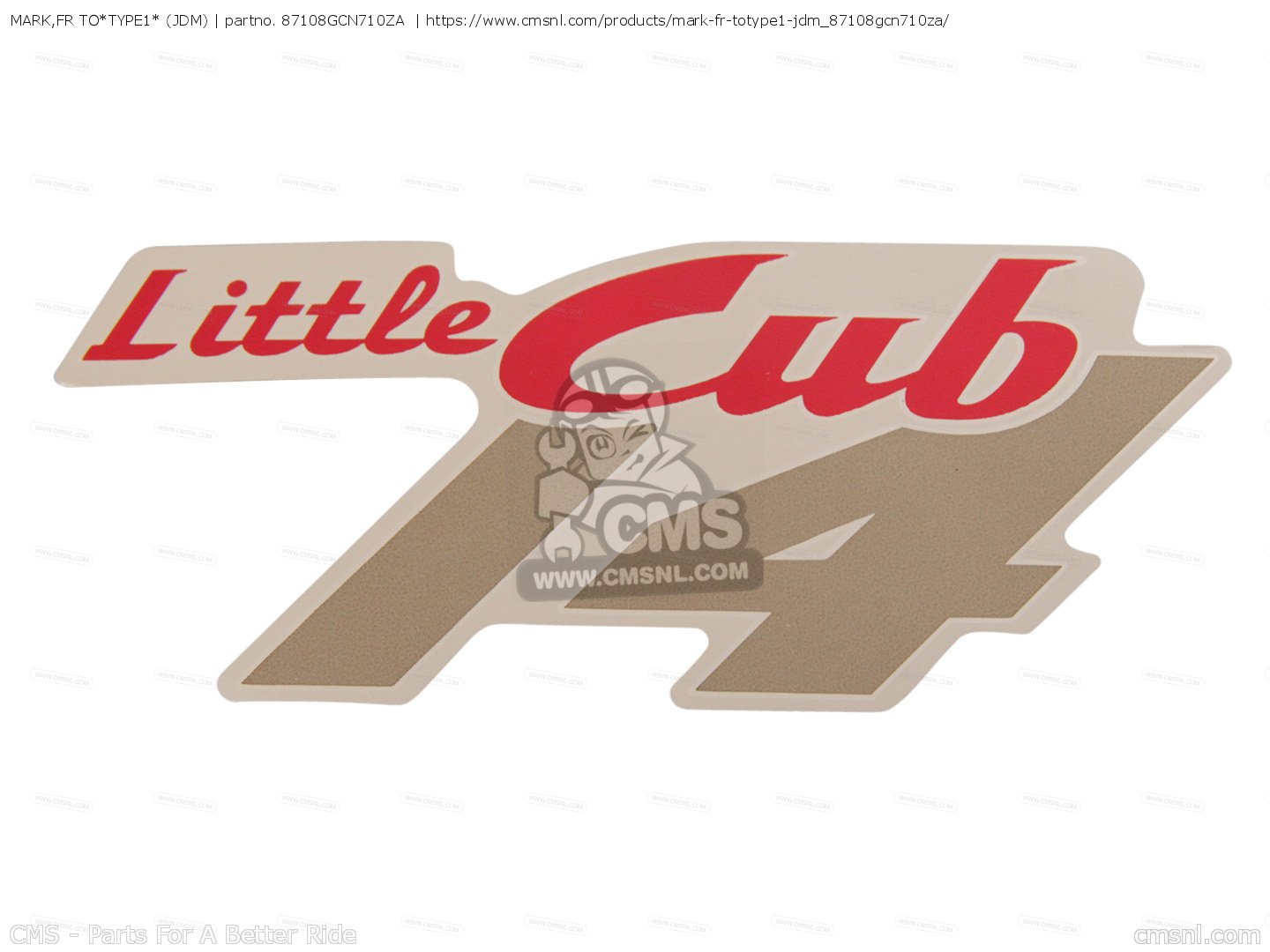 Mark Fr To Type1 Jdm For C50lm Little Cub 2000 Y Japan Order At Cmsnl