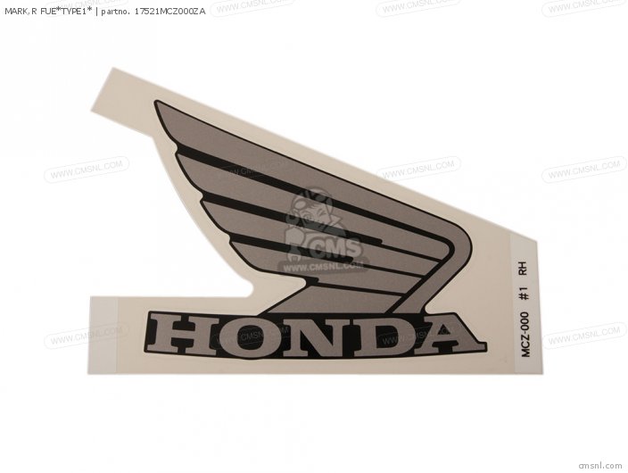 17521MCZD10ZB: MARK,R FUE*TYPE8* Honda - buy the 17521-MCZ