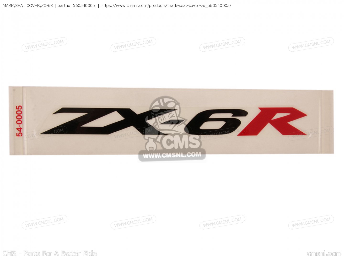 560540005: MARK,SEAT COVER,ZX-6R Kawasaki - buy the 56054