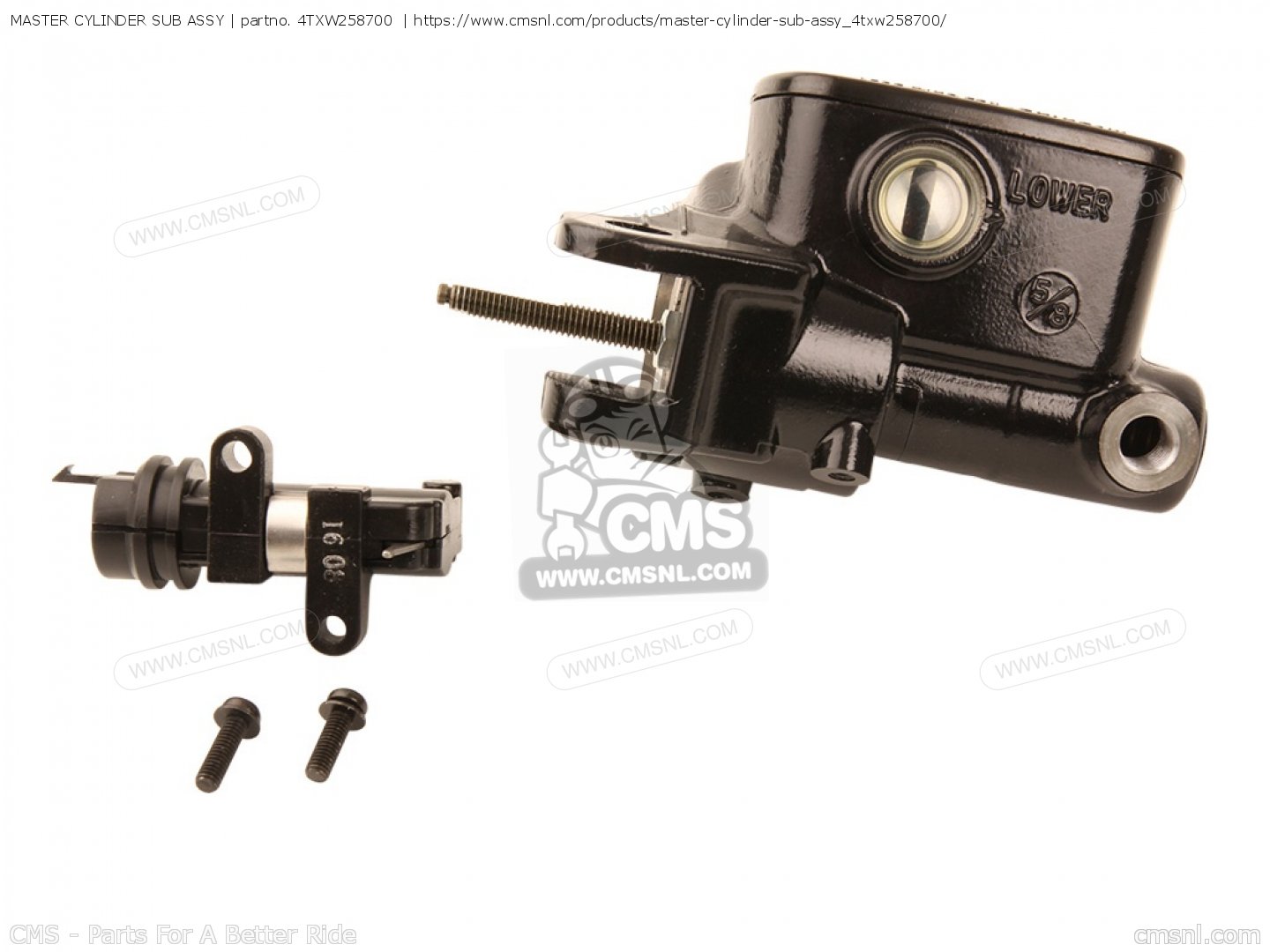 4TXW258700: MASTER CYLINDER SUB ASSY Yamaha - buy the 4TX