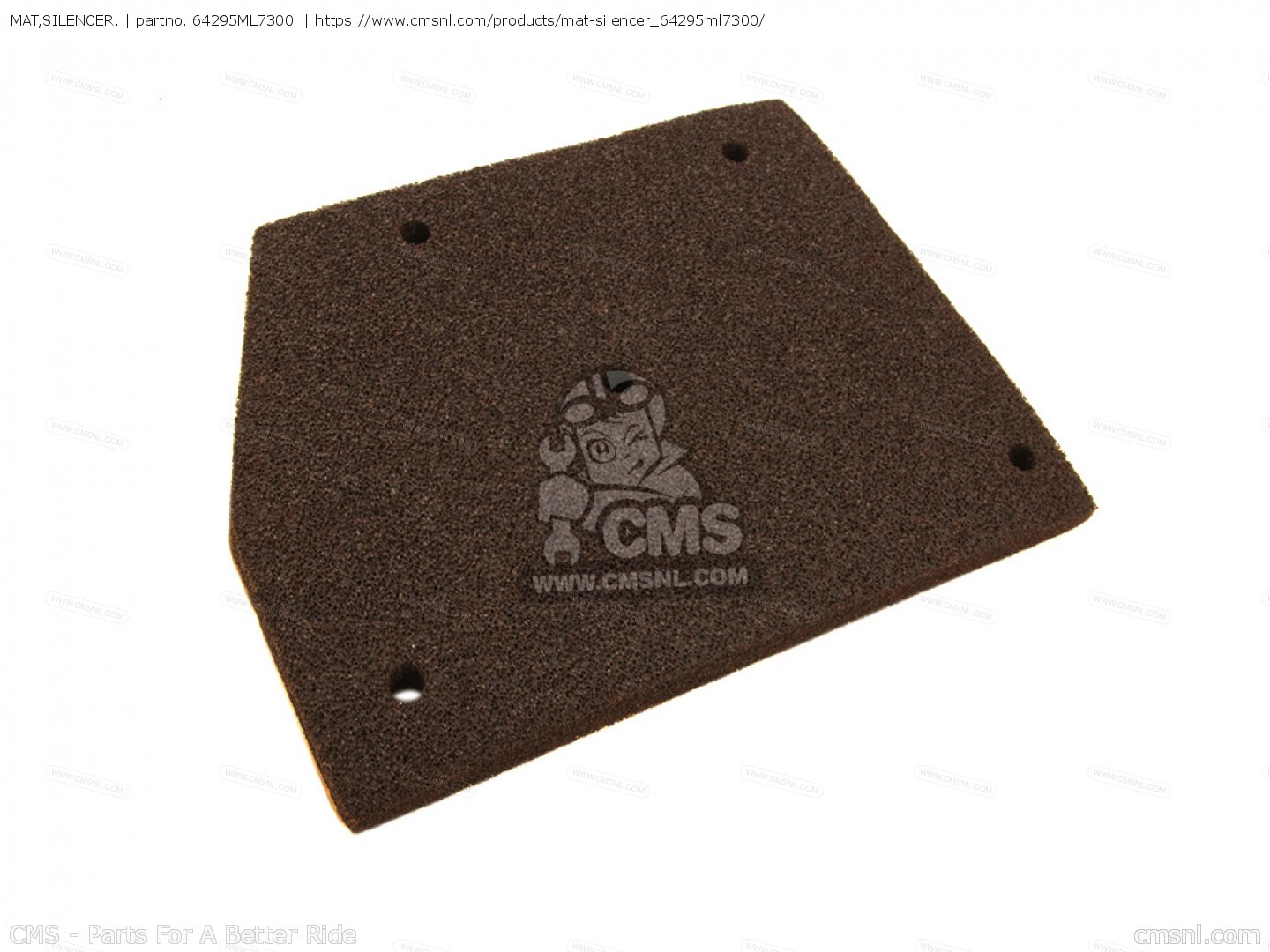 64295ML7300 Mat,silencer. Honda buy the 64295ML7300 at CMSNL