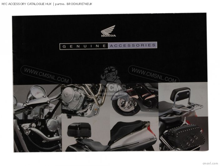 Honda M/C ACCESSORY CATALOGUE HUK BROCHURE74EUK