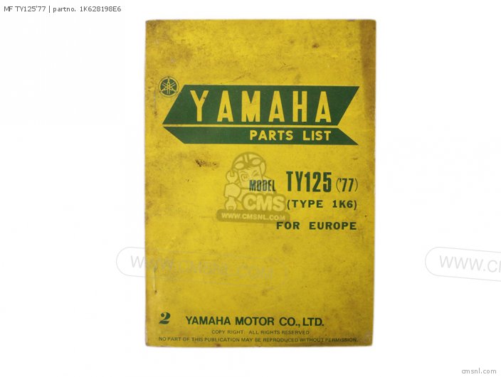 Yamaha MF TY125'77 1K628198E6