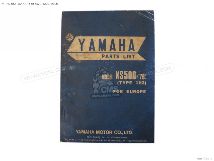 Yamaha MF XS500 '76/77 1H228198E5