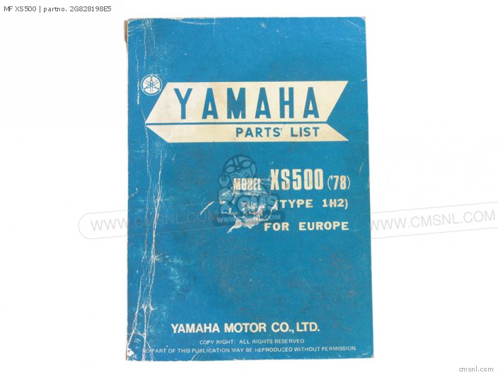 Yamaha MF XS500 2G828198E5