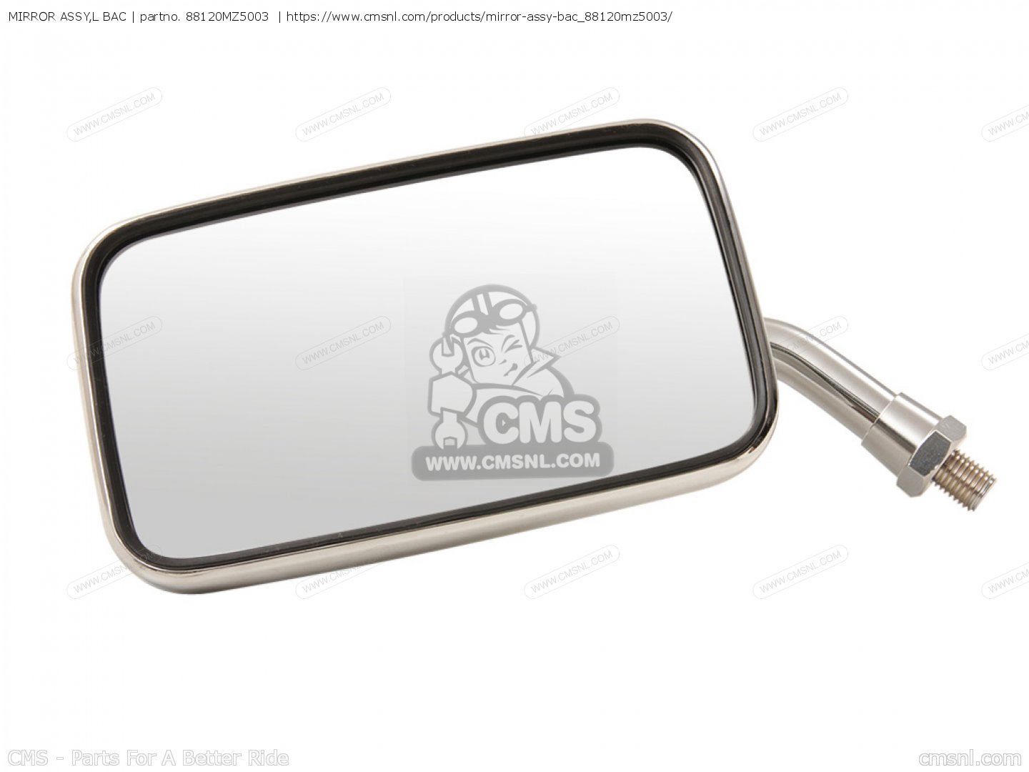 88120MZ5003: MIRROR ASSY,L BAC Honda - buy the 88120-MZ5-003 at CMSNL