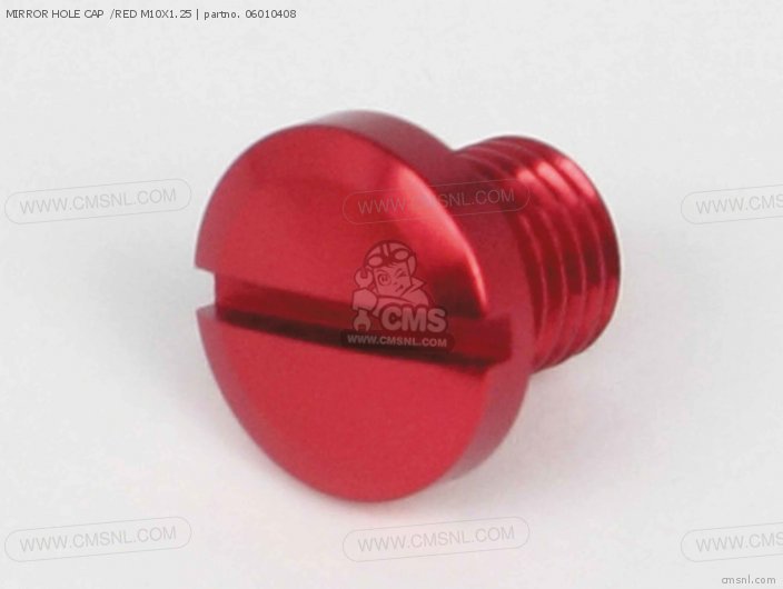 Takegawa MIRROR HOLE CAP  /RED M10X1.25 06010408