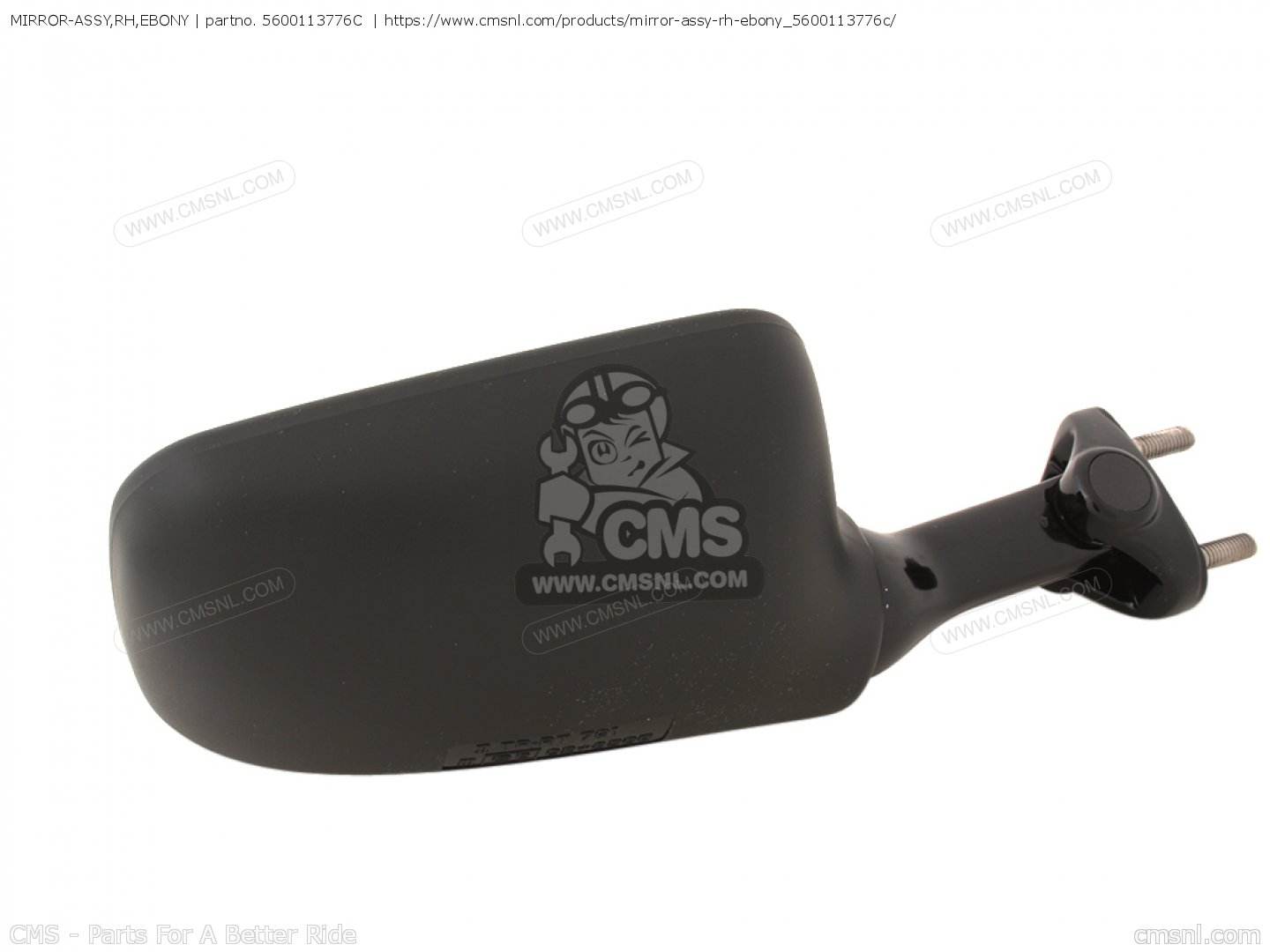 5600113776C: MIRROR-ASSY,RH,EBONY Kawasaki - buy the 56001-1377-6C