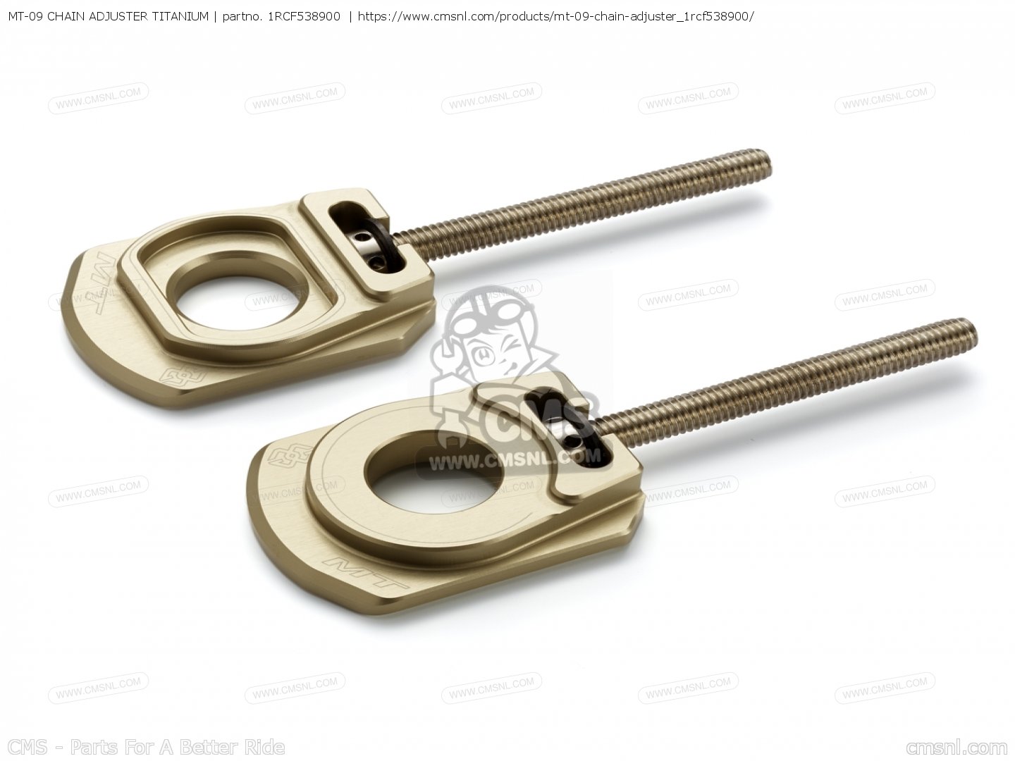 1RCF538900 Mt09 Chain Adjuster Titanium Yamaha buy the 1RCF538900 at CMSNL