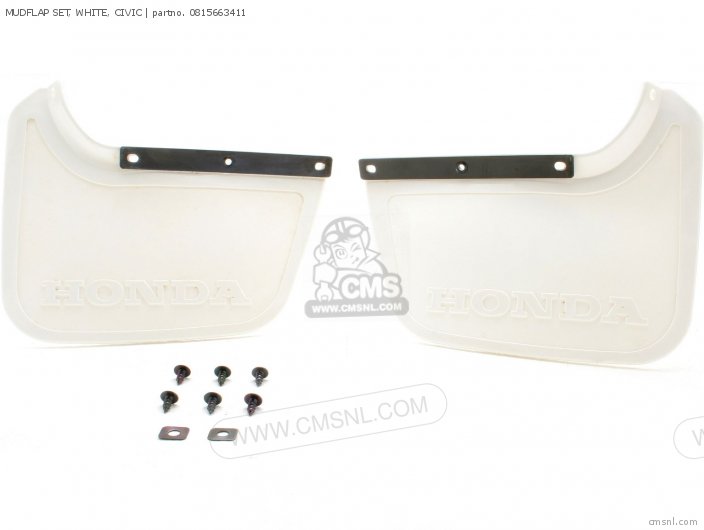 Honda MUDFLAP SET, WHITE, CIVIC 0815663411