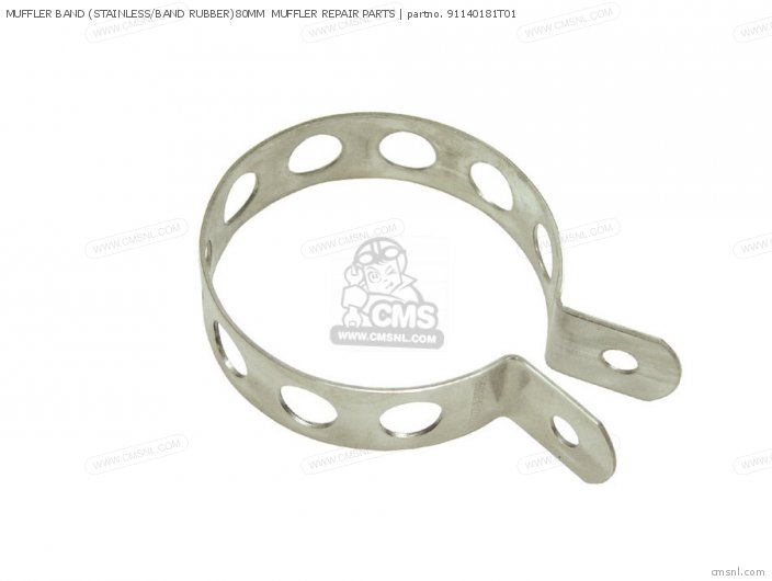 Takegawa MUFFLER BAND (STAINLESS/BAND RUBBER)80MM MUFFLER REPAIR PARTS 91140181T01 Takegawa MUFFLER BAND (STAINLESS/BAND RUBBER)80MM MUFFLER REPAIR PARTS 91140181T01
