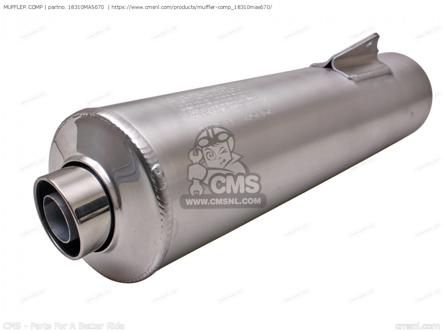 MUFFLER COMP for CBR900RR 1997 (V) USA CALIFORNIA - order at CMSNL