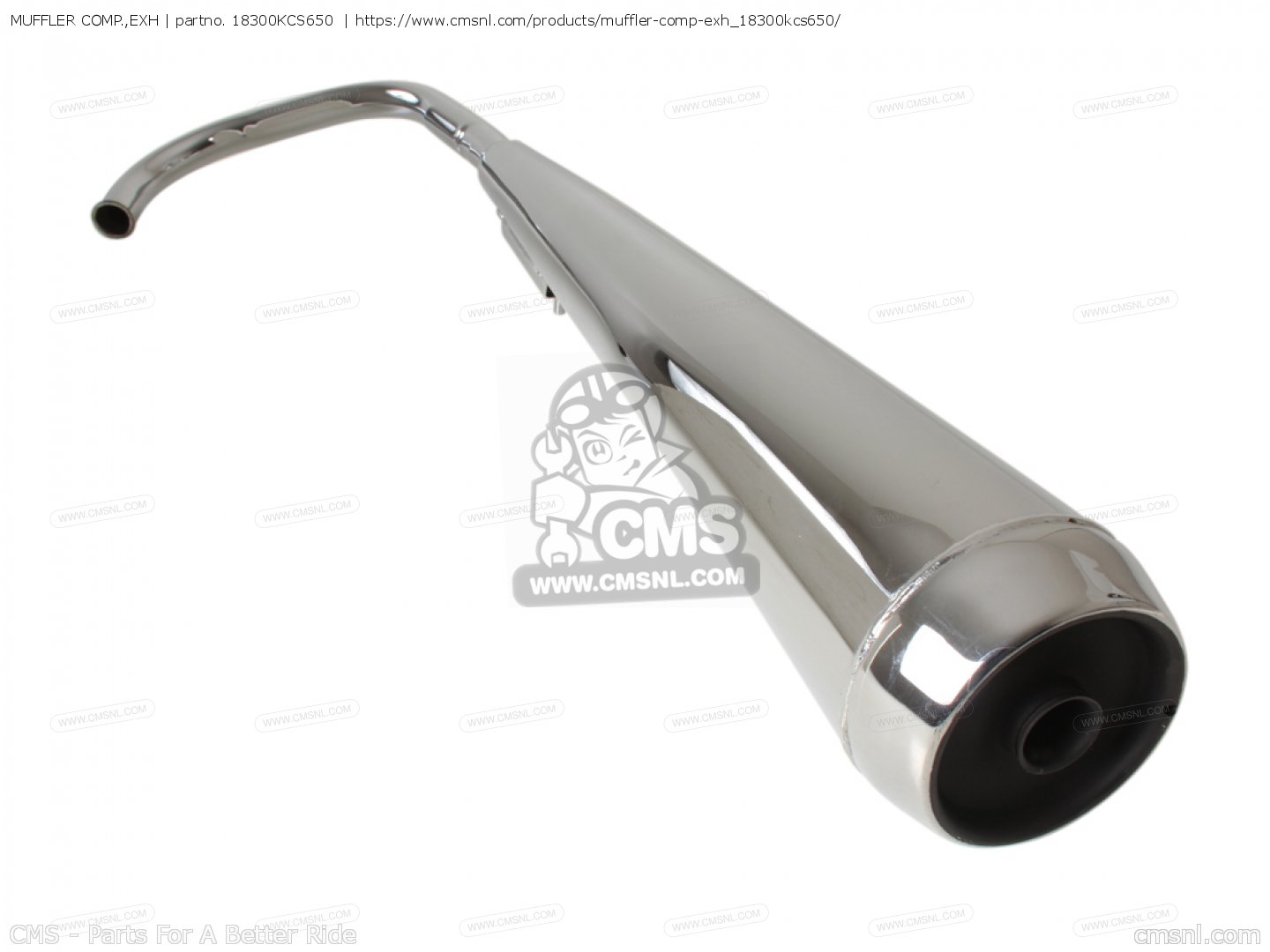 Exhaust Muffler W/ Pipe Gasket Fits Honda 18300-HC4-000 18300-HC4-750