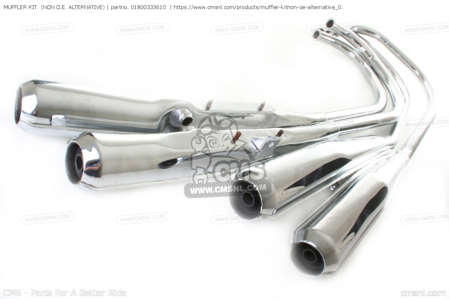 MUFFLER KIT (NON O.E. ALTERNATIVE) for CB350F FOUR 1972 USA - order at CMSNL