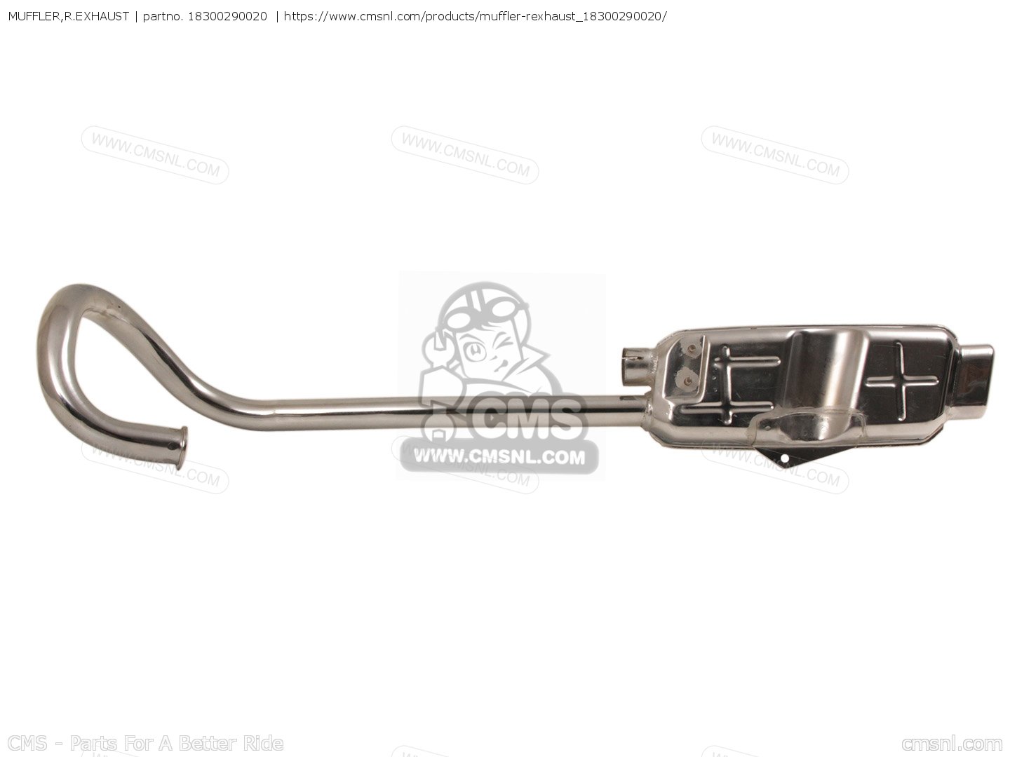 MUFFLER,R.EXHAUST for CL350 SCRAMBLER 1968 K0 USA order at CMSNL