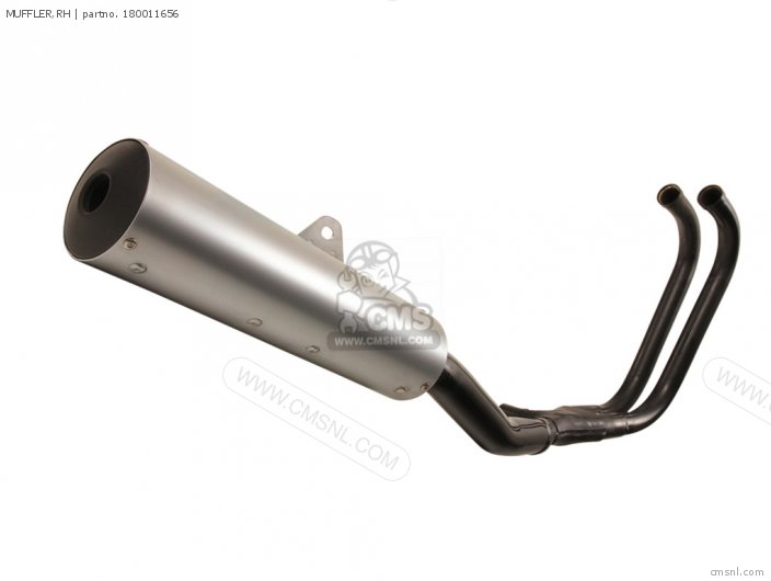 MUFFLER,RH for ZX600C2 GPX600R 1989 EUROPE UK FR FG GR IT NR SD SP ST