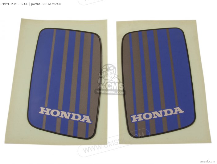 Honda NAME PLATE-BLUE 08161MS931