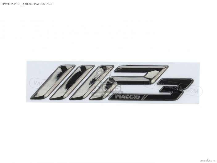 Piaggio Group NAME PLATE PG1B001462 Piaggio Group NAME PLATE PG1B001462