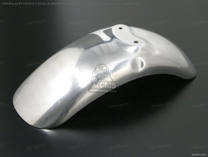 Natural-buff-finish Z-style Aluminum Front Fender For 8 Inch Whe photo
