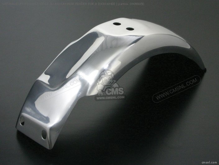 Natural-buff-finish Z-style Aluminum Rear Fender For 8 Inch Whee photo