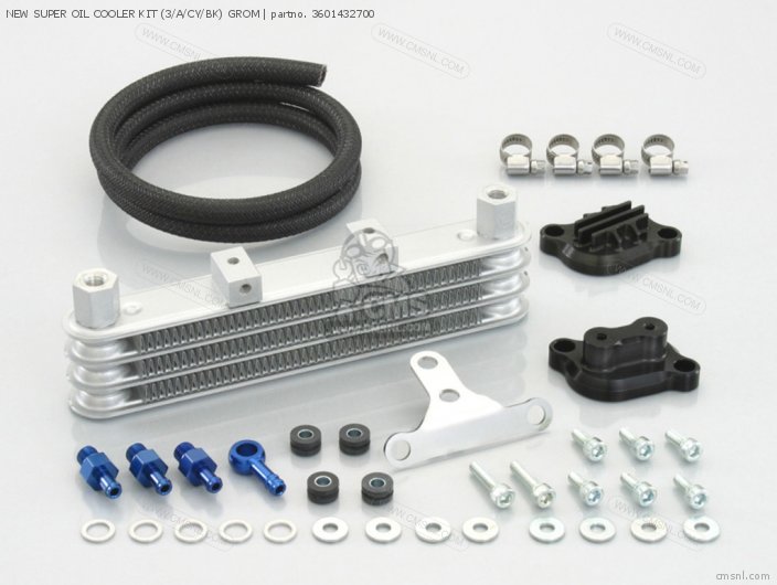 Kitaco NEW SUPER OIL COOLER KIT (3/A/CY/BK) GROM 3601432700