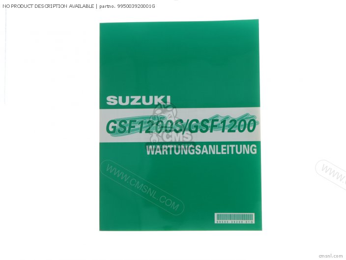 Suzuki SERVICE MANUAL 995003920001G