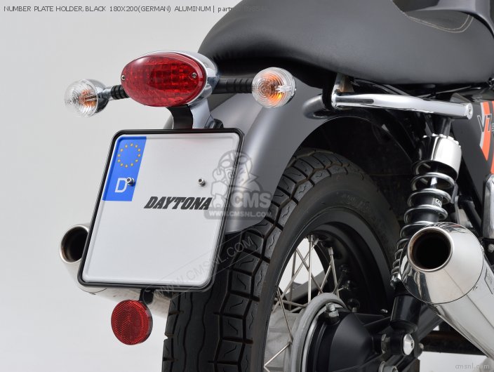 Number Plate Holder, Black 180x200(german) Aluminum photo