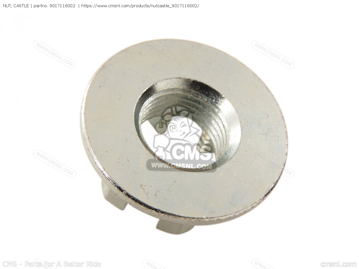 9017116002 Nut, Castle Yamaha buy the 901711600200 at CMSNL