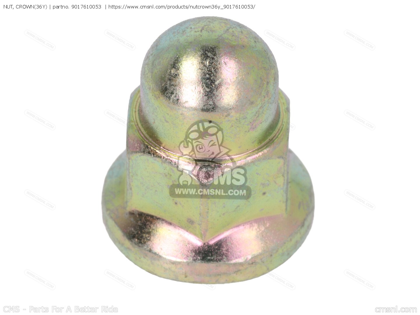 90176-10053-00 Nut, Crown(36Y), 9017610053 Yamaha - FJ1100, FJ1200, FJ1200C