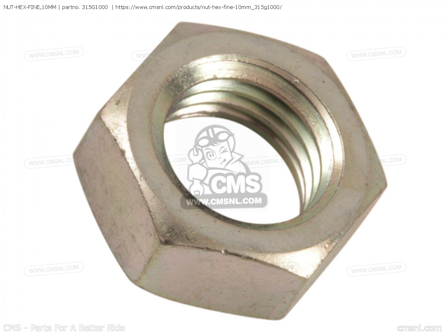 NUT-HEX-FINE,10MM for Kawasaki - order at CMSNL