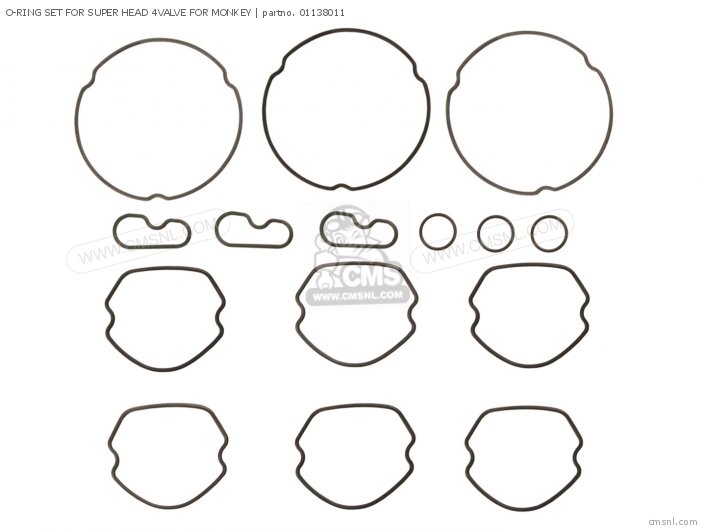 Takegawa O-RING SET FOR SUPER HEAD 4VALVE FOR MONKEY 01138011