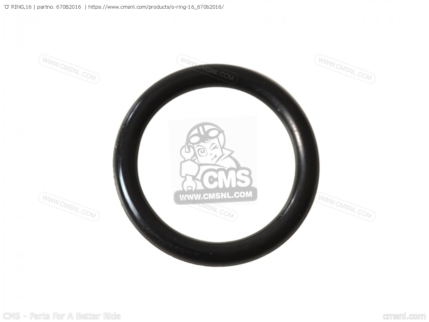 670B2016: O RING,16MM Kawasaki - buy the 670B2016 at CMSNL