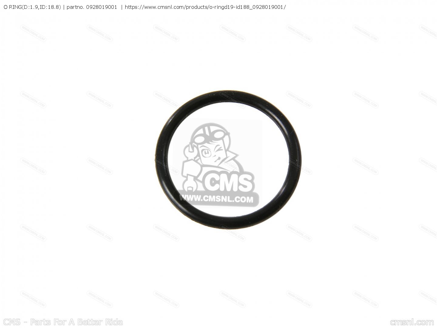 0928019001: O RING(D:1.9,ID:18.8) Suzuki - buy the 09280-19001 at